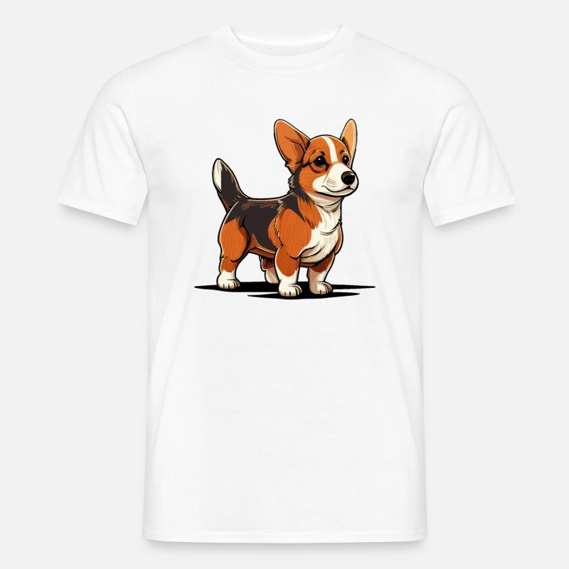 Hund im comic style - Männer T-Shirt - Weiß