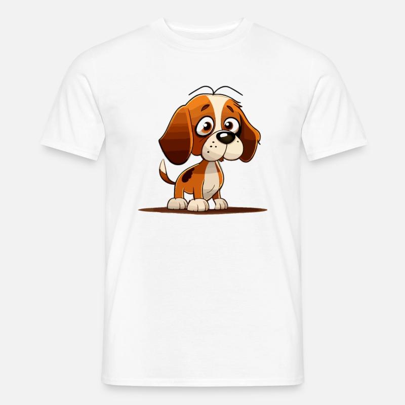Hund im comic style - Männer T-Shirt - Weiß