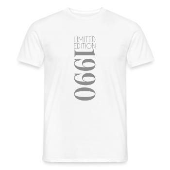 Édition limitée 1990 - T-shirt homme - blanc - Devant - AI Model Male 178 dark (178cm)