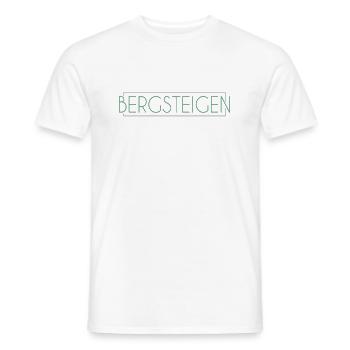 Bergsteigen Schriftzug - Männer T-Shirt - Weiß - Vorne - AI Model Male 178 dark (178cm)