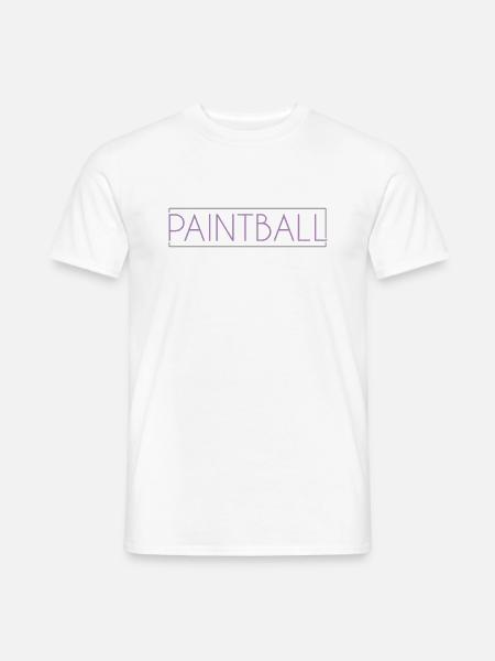 Paintball Schriftzug - Männer T-Shirt - Weiß