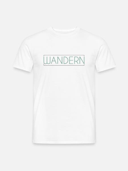 Wandern Schriftzug - Männer T-Shirt - Weiß