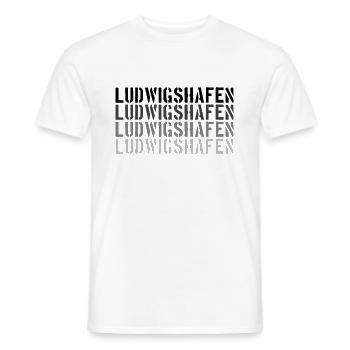 Ludwigshafen - Männer T-Shirt - Weiß - Vorne - AI Model Male 178 dark (178cm)