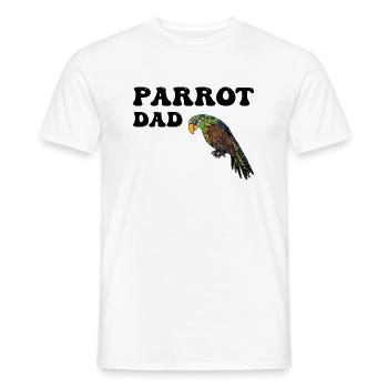 Papageien Papa - Männer T-Shirt - Weiß - Vorne - AI Model Male 178 dark (178cm)
