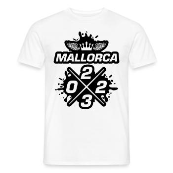Mallorca 2023 - Men's T-Shirt - white - Front - AI Model Male 178 dark (178cm)