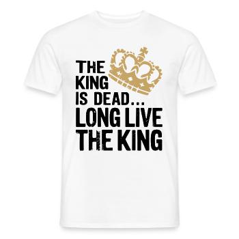 The King is Dead long live the King - Men's T-Shirt - white - Front - AI Model Male 178 dark (178cm)