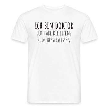 Doktortitel Promotion Doktorand Spruch - Männer T-Shirt - Weiß - Vorne - AI Model Male 178 dark (178cm)