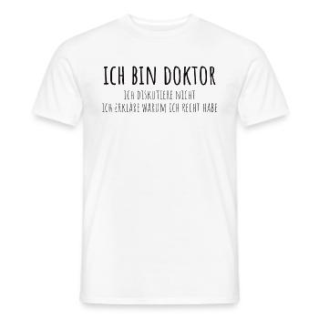 Doktortitel Promotion Doktorand Spruch - Männer T-Shirt - Weiß - Vorne - AI Model Male 178 dark (178cm)