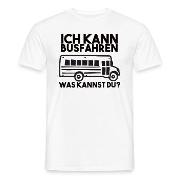 Busfahrer Spruch - Männer T-Shirt - Weiß - Vorne - AI Model Male 178 dark (178cm)