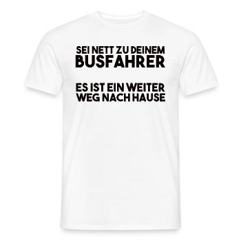Busfahrer Spruch - Männer T-Shirt - Weiß - Vorne - AI Model Male 178 dark (178cm)