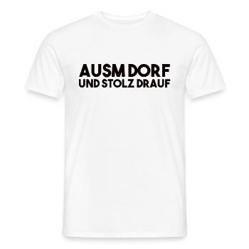 Dorfleben Spruch - Männer T-Shirt - Weiß - Vorne - AI Model Male 178 dark (178cm)