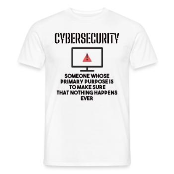 Cybersecurity - IT Security Computer Scientists - Men's T-Shirt - white - Front - AI Model Male 178 dark (178cm)