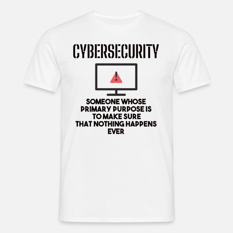 Cybersecurity - IT Security Computer Scientists - Men's T-Shirt - white