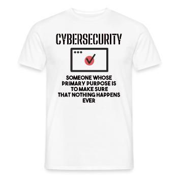 Cybersecurity - IT Security Computer Scientists - Men's T-Shirt - white - Front - AI Model Male 178 dark (178cm)
