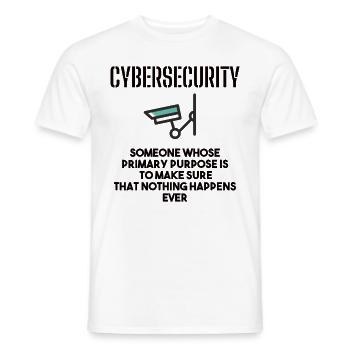 Cybersecurity - IT-Sicherheit Informatiker - Männer T-Shirt - Weiß - Vorne - AI Model Male 178 dark (178cm)