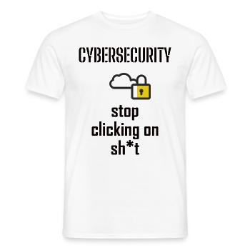 Cybersecurity - IT-Sicherheit Informatiker - Männer T-Shirt - Weiß - Vorne - AI Model Male 178 dark (178cm)