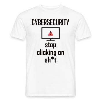 Cybersecurity - IT-Sicherheit Informatiker - Männer T-Shirt - Weiß - Vorne - AI Model Male 178 dark (178cm)