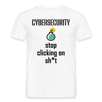 Cybersecurity - IT-Sicherheit Informatiker - Männer T-Shirt - Weiß - Vorne - AI Model Male 178 dark (178cm)