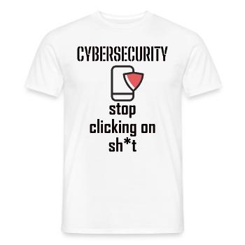 Cybersecurity - IT-Sicherheit Informatiker - Männer T-Shirt - Weiß - Vorne - AI Model Male 178 dark (178cm)