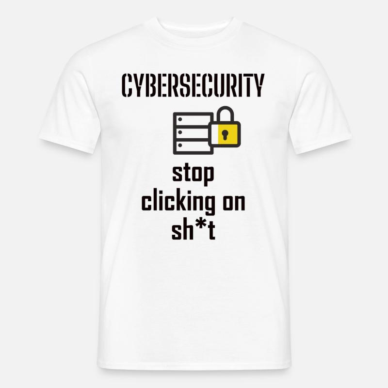 Cybersecurity - IT Security Computer Scientists - Men's T-Shirt - white