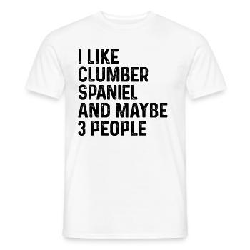 I Like Clumber Spaniel And Maybe 3 People Dog - Men's T-Shirt - white - Front - AI Model Male 178 dark (178cm)
