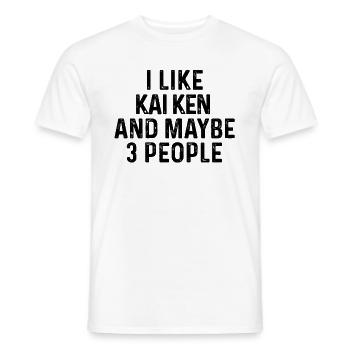 J’aime Kai Ken et peut-être 3 personnes amoureux des chiens - T-shirt homme - blanc - Devant - AI Model Male 178 dark (178cm)