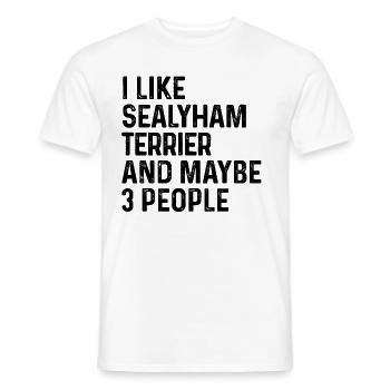 I Like Sealyham Terrier And Maybe 3 People Dog - Men's T-Shirt - white - Front - AI Model Male 178 dark (178cm)