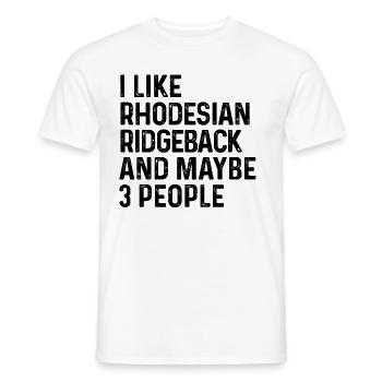 J’aime Rhodesian Ridgeback et peut-être 3 personnes Dog - T-shirt homme - blanc - Devant - AI Model Male 178 dark (178cm)