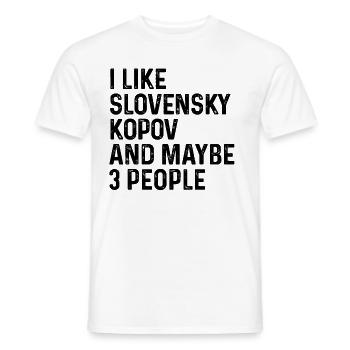 I Like Slovensky Kopov And Maybe 3 People Dog - Men's T-Shirt - white - Front - AI Model Male 178 dark (178cm)