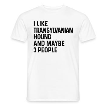 I Like Transylvanian Hound And Maybe 3 People Dog - Men's T-Shirt - white - Front - AI Model Male 178 dark (178cm)