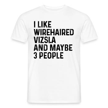 J’aime Wirehaired Vizsla et peut-être 3 personnes Chien - T-shirt homme - blanc - Devant - AI Model Male 178 dark (178cm)