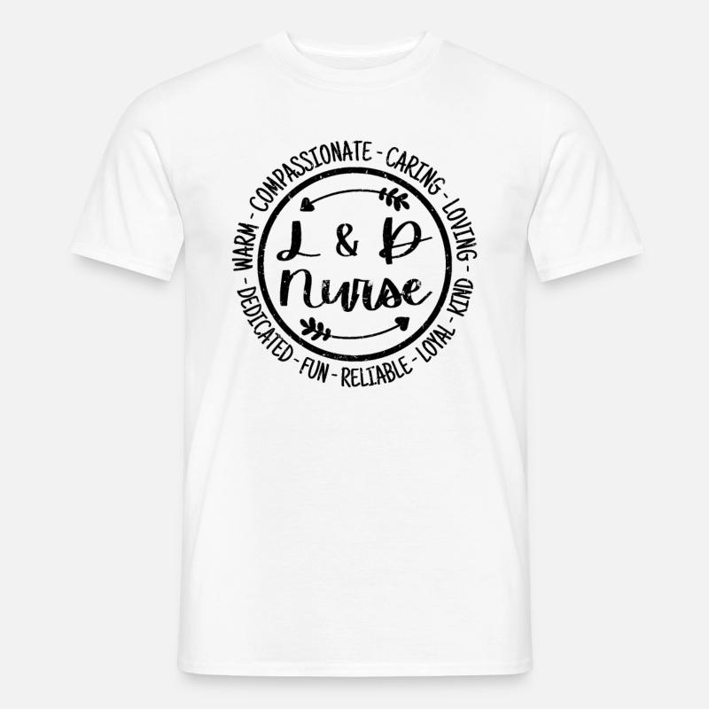 L & D Krankenschwester - Männer T-Shirt - Weiß