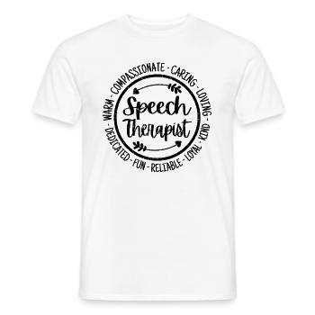 Speech Therapist - Men's T-Shirt - white - Front - AI Model Male 178 dark (178cm)