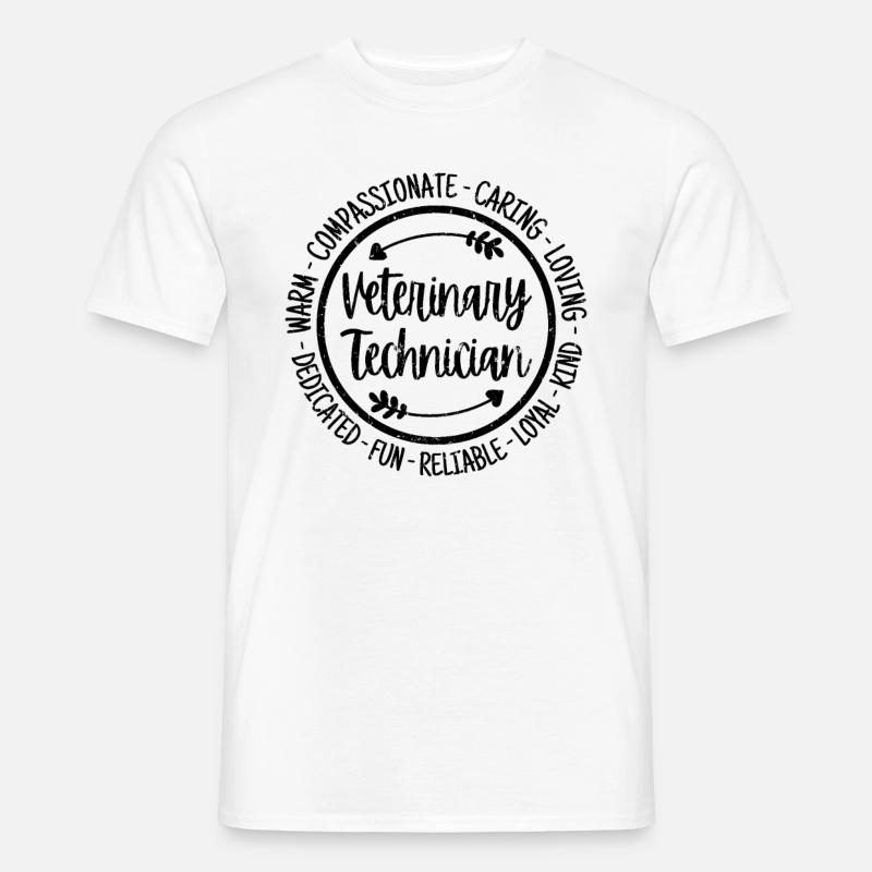 Veterinärtechniker - Männer T-Shirt - Weiß