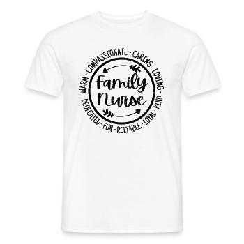Appréciation de l’escouade des soins infirmiers de la vie de l’infirmière familiale - T-shirt homme - blanc - Devant - AI Model Male 178 dark (178cm)