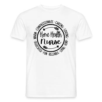Accueil Santé Infirmière Vie Infirmière Escouade des soins infirmiers Appréciation - T-shirt homme - blanc - Devant - AI Model Male 178 dark (178cm)