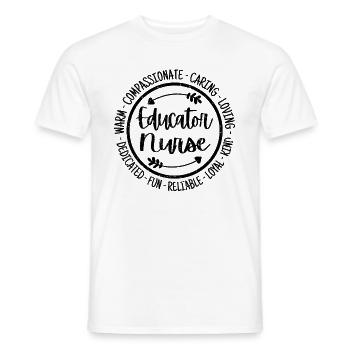 Erzieherin Krankenschwester Leben Schule Krankenpflege Ausbildung - Männer T-Shirt - Weiß - Vorne - AI Model Male 178 dark (178cm)