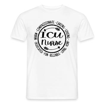 Infirmière en soins intensifs Vie Infirmière Infirmière Escouade d’appréciation Vintage - T-shirt homme - blanc - Devant - AI Model Male 178 dark (178cm)