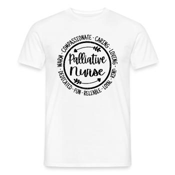 Palliative Nurse Life Nursing Squad Appreciation - Men's T-Shirt - white - Front - AI Model Male 178 dark (178cm)