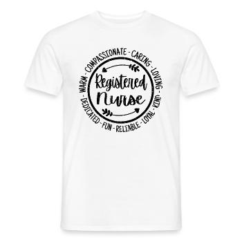 Infirmière autorisée Appréciation de l’escouade des soins infirmiers à vie - T-shirt homme - blanc - Devant - AI Model Male 178 dark (178cm)