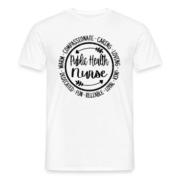 Public Health Nurse Life Nursing Squad - Men's T-Shirt - white - Front - AI Model Male 178 dark (178cm)