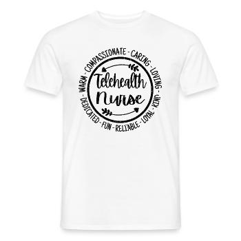 Telehealth Nurse Life Nursing Squad Appreciation - Men's T-Shirt - white - Front - AI Model Male 178 dark (178cm)
