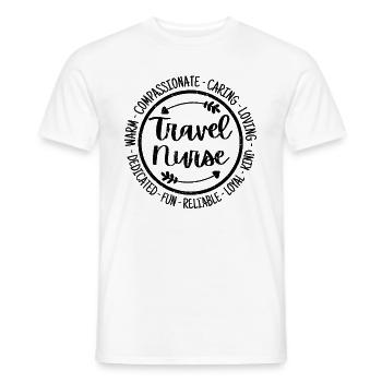 Travel Nurse Life Nursing Squad Appreciation - Men's T-Shirt - white - Front - AI Model Male 178 dark (178cm)