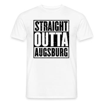 Straight Outta Augsbourg - T-shirt homme - blanc - Devant - AI Model Male 178 dark (178cm)