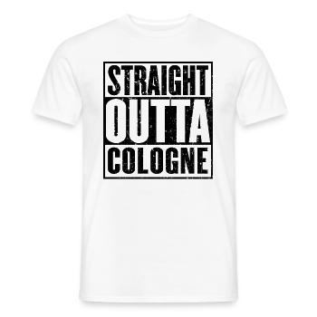 Straight Outta Cologne - T-shirt homme - blanc - Devant - AI Model Male 178 dark (178cm)