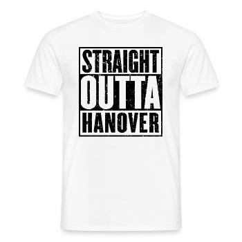 Straight Outta Hannover - Männer T-Shirt - Weiß - Vorne - AI Model Male 178 dark (178cm)