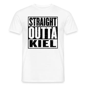 Tout droit sorti de Kiel - T-shirt homme - blanc - Devant - AI Model Male 178 dark (178cm)