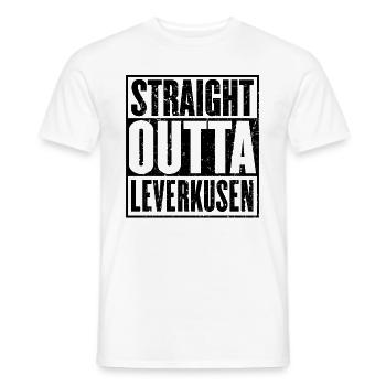 Sortie droite de Leverkusen - T-shirt homme - blanc - Devant - AI Model Male 178 dark (178cm)