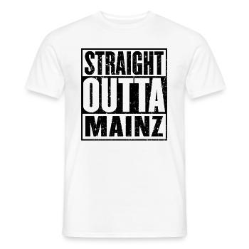 Tout droit sorti de Mayence - T-shirt homme - blanc - Devant - AI Model Male 178 dark (178cm)