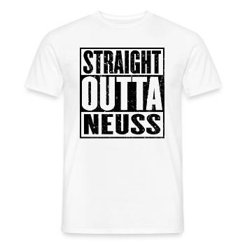 Tout droit sorti de Neuss - T-shirt homme - blanc - Devant - AI Model Male 178 dark (178cm)